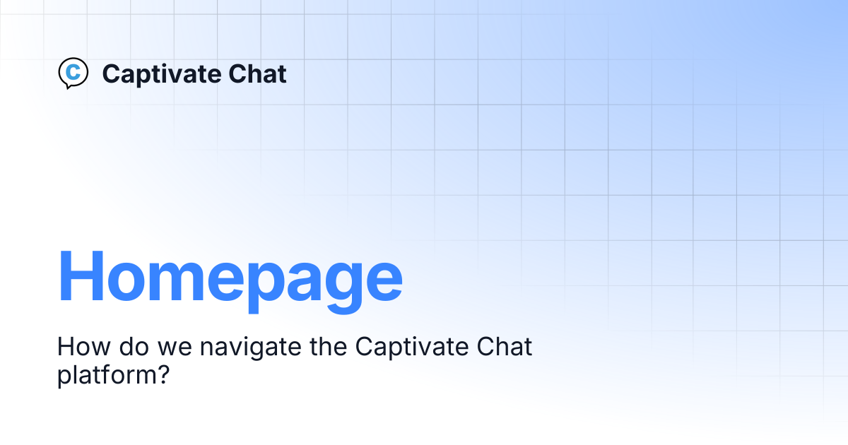 Homepage captivate chat